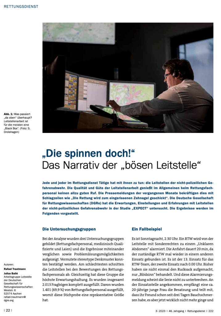 Fachbeitrag Das Narrativ der bösen Leitstelle